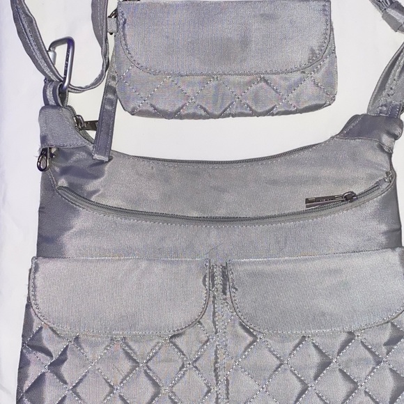 Travelon Bags Grey Travelon Quilted Anti Theft Crossbody Purse And